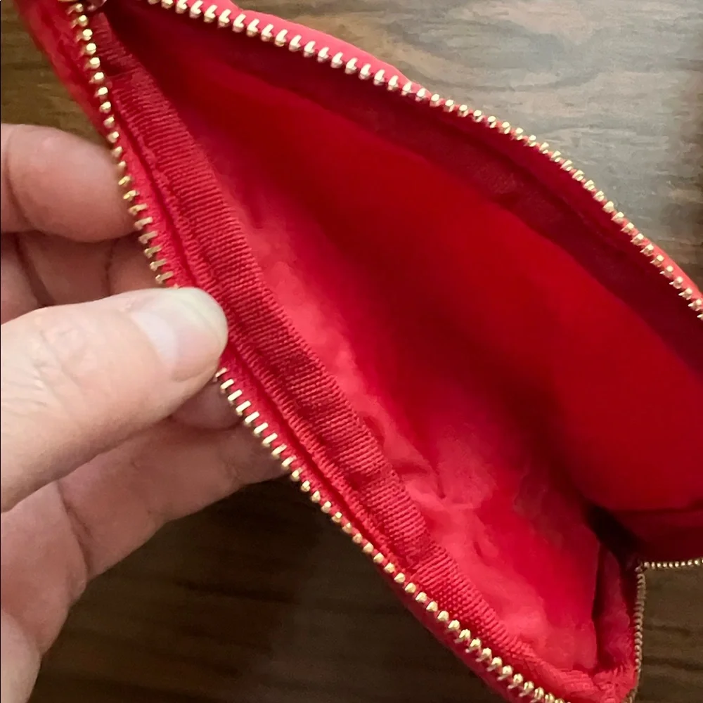 Carolina Herrera Good Girl Red Quilted Cosmetic Bag with Embroidered Logo